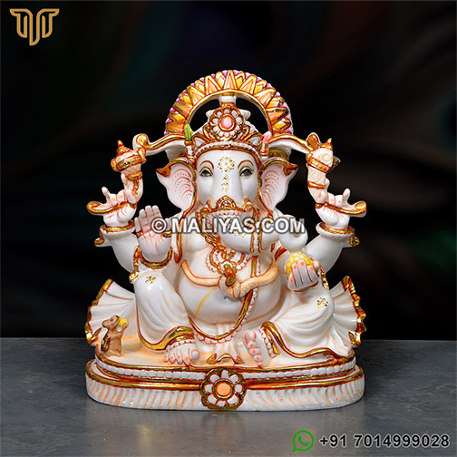 Artificial marble Ganesh Statue