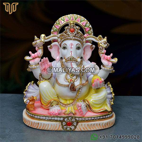 Artificial marble ganesh murti