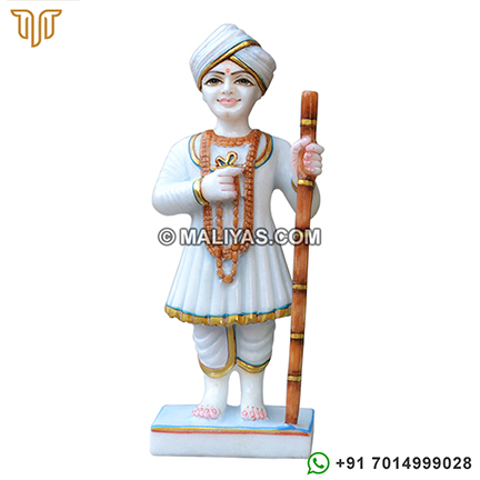 Beautiful Jalaram Bapa Marble Statue