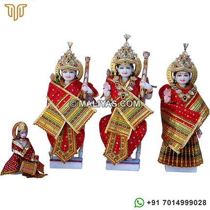 Beautiful Marble Ram Darbar Statue