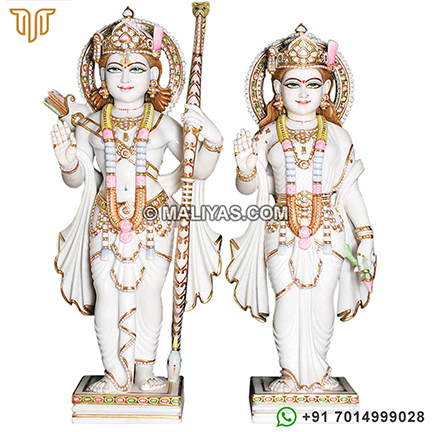 Beautiful Ram Sita Statue from makrana Marble