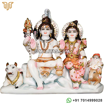 Beautiful lord shankar parivar from Marble