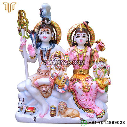 Beautiful lord shankar parivar from Marble