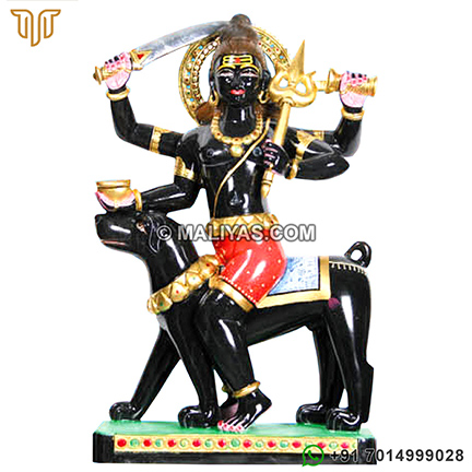 Black Marble Kal Bhairo Statue