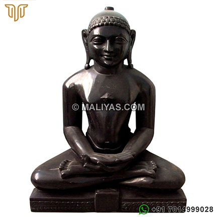 Black Marble Mahavir Swami Idol