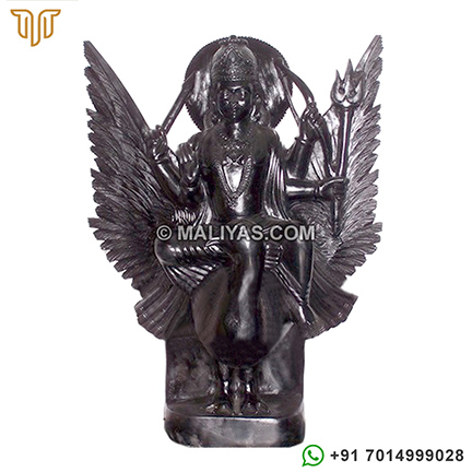 Black Marble Shanidev Sculpture