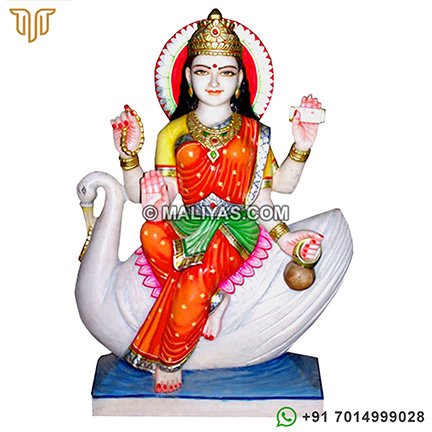 Brahmani Maa Statue in marble stone