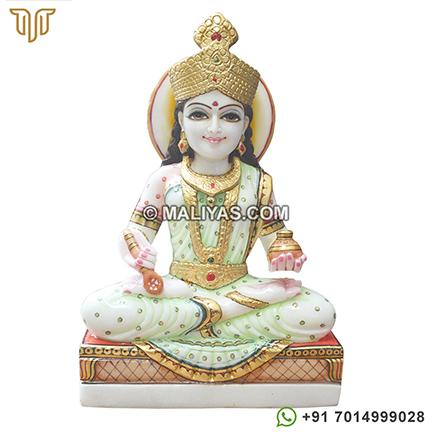 Colored Marble Annapurna Maa Statue