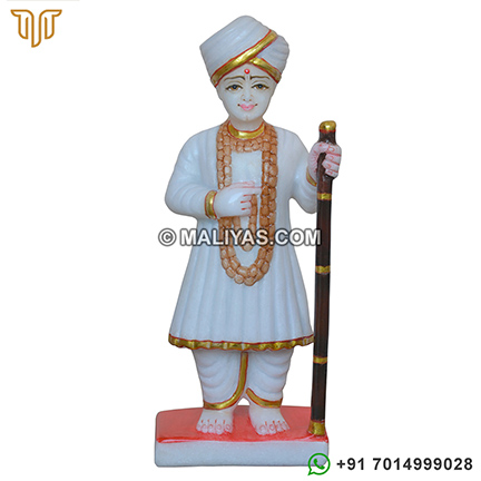 Colored Marble Jalaram Bapa Statue