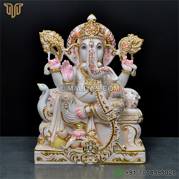 Cultured Marble Ganesha Murti