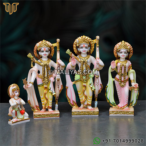 Cultured Marble Ram Darbar Statues