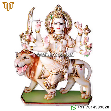 Durga Mata statue from White Marble