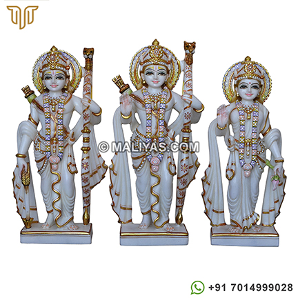 Exclusively Designed White Ram Darbar Statues