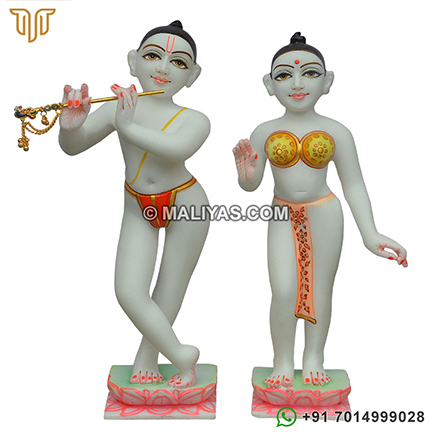 Exquisite Radha Krishna Isckon Statue