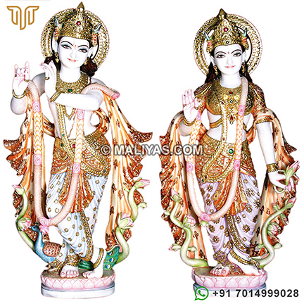 Exquisite Radha Krishna Statue from Jaipur