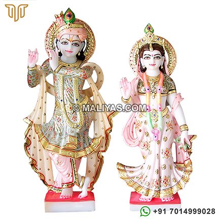 Exquisite Radha Krishna from makrana marble