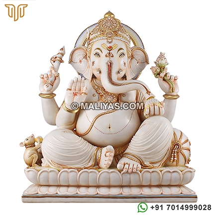 Ganapati Marble Moorti