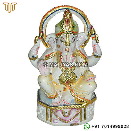 Ganesh Statue carved in marble stone