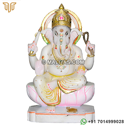 Ganesh Statue from Spotless White Marble