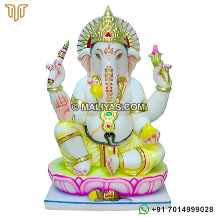 Ganesh Statue from Spotless White Marble