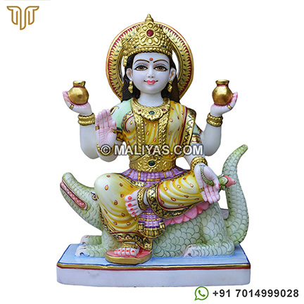 Ganga mata Marble Statue