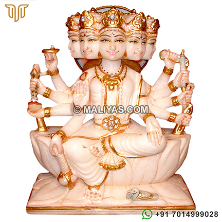 Goddess Gayatri Devi marble statue