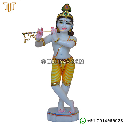 Iskcon Krishna Statue carved from jaipur