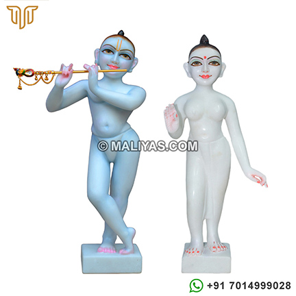 Iskcon Radha Krishna Pair from Marble Stone