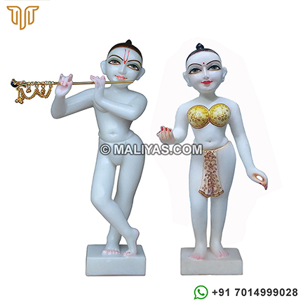 Iskcon Radha Krishna Statue from marble
