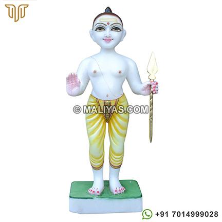 Kartikeya Statue from White makrana Marble