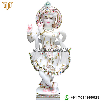 Krishna Statue from Spotless White Marble