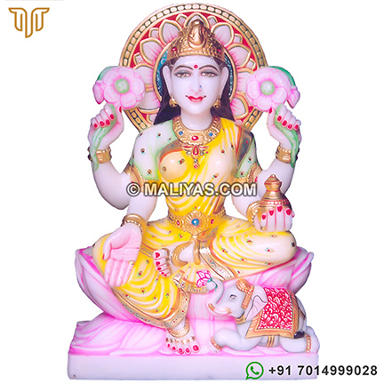 Laxmi ji Murti from White Marble Stone