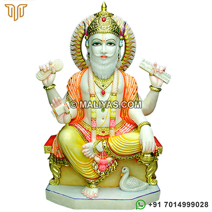 Lord Vishwakarma Murti from makrana marble