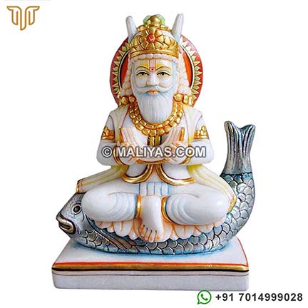 Makrana Marble Jhulelal Statue