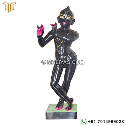 Marble Black Krishna Iskcon statue