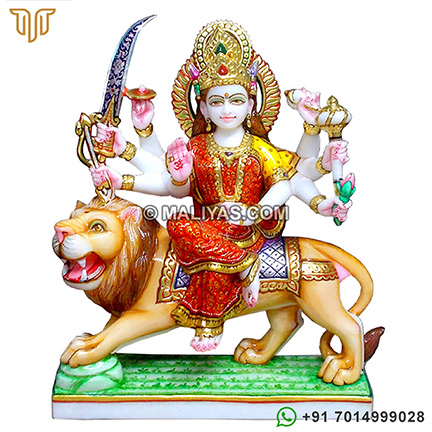 Marble Durga Mata Moorti