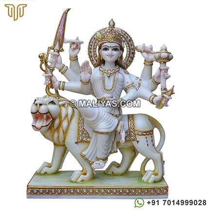 Marble Durga Statue from makrana marble