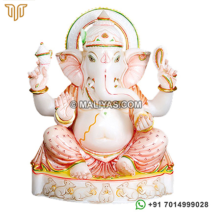 Marble Ganesh ji statue from White Marble