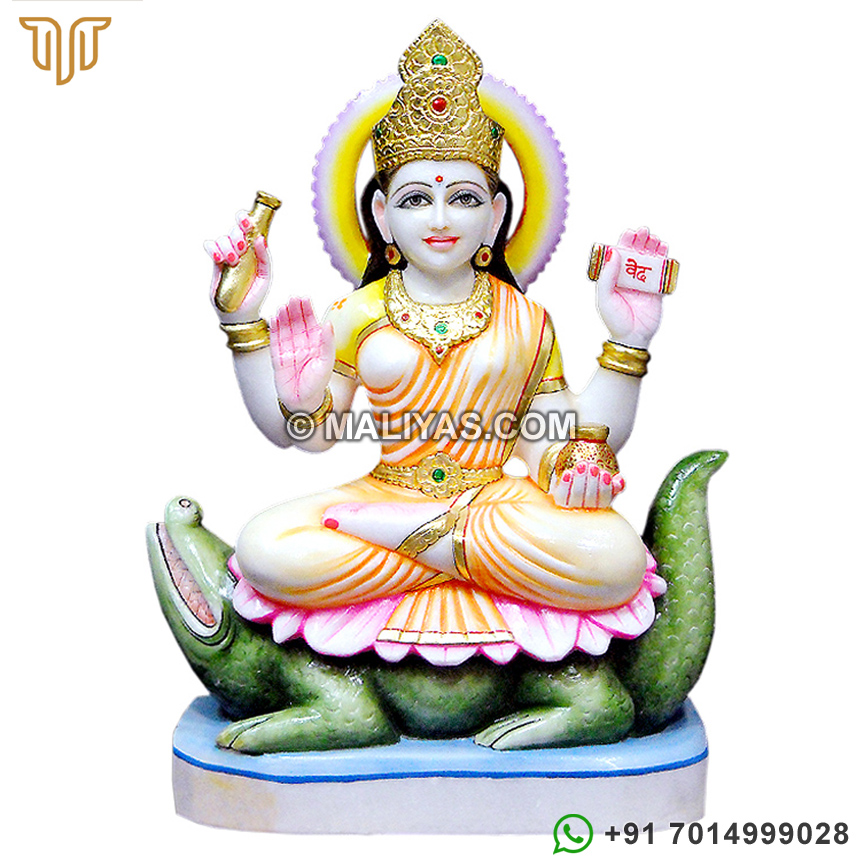 Marble Ganga Mata Statue