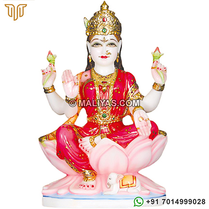 Marble Idol of Goddess Laxmi Ji