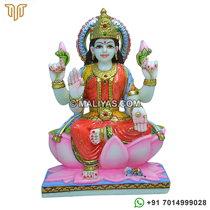 Marble Idol of Goddess Laxmiji