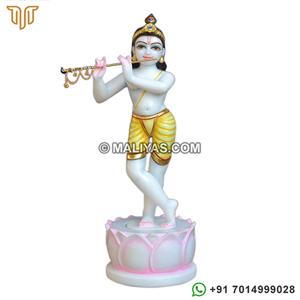 Marble Iskcon Krishna Sculpture