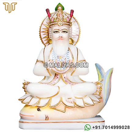 Marble Jhulelal Idol