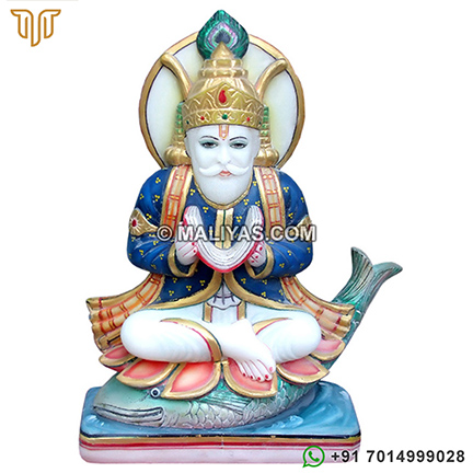 Marble Jhulelal statue