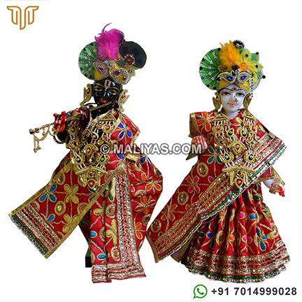 Marble Jugal Radha Krishna Isckon Statue
