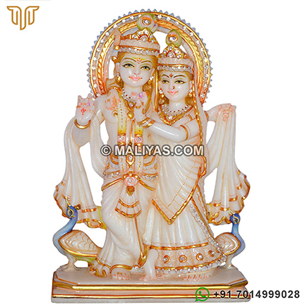 Marble Jugal Radha Krishna Statue