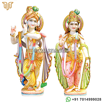 Marble Krishna Radha Statue for temple
