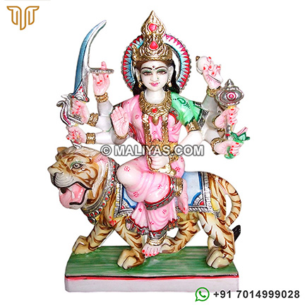 Marble Maa Amba ji Statue for temple