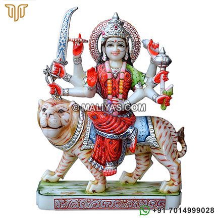 Marble Maa Amba ji Statue for temple