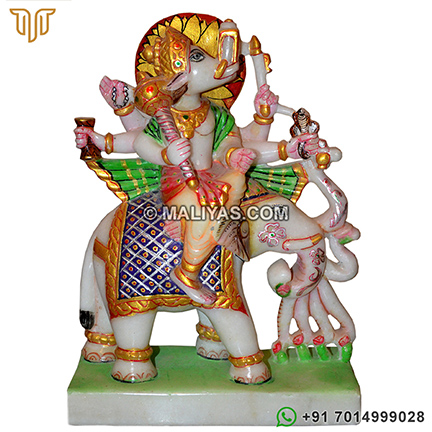 Marble Manibhadra Veer Statue